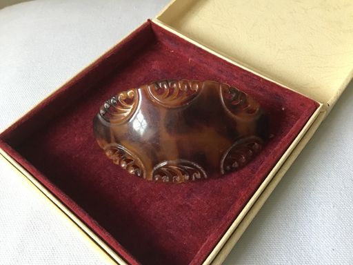 Large Vintage Horn Hair Slide