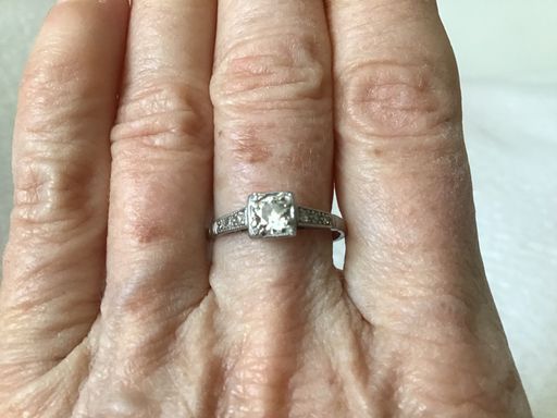 Fine Vintage Platinum 0.40Ct Diamond Solitaire Ring